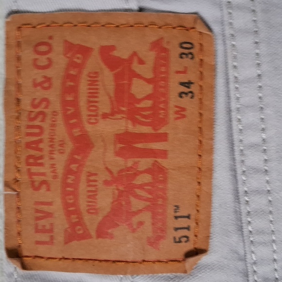 Levis 511 men's size 34 X 30 light grey denim jeans - Picture 3 of 4